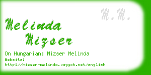 melinda mizser business card